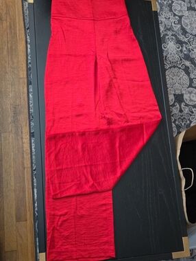 Express Wide Leg Pants in Red